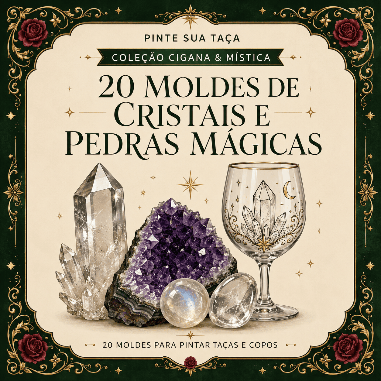 20 Moldes de Cristais e Pedras Mágicas