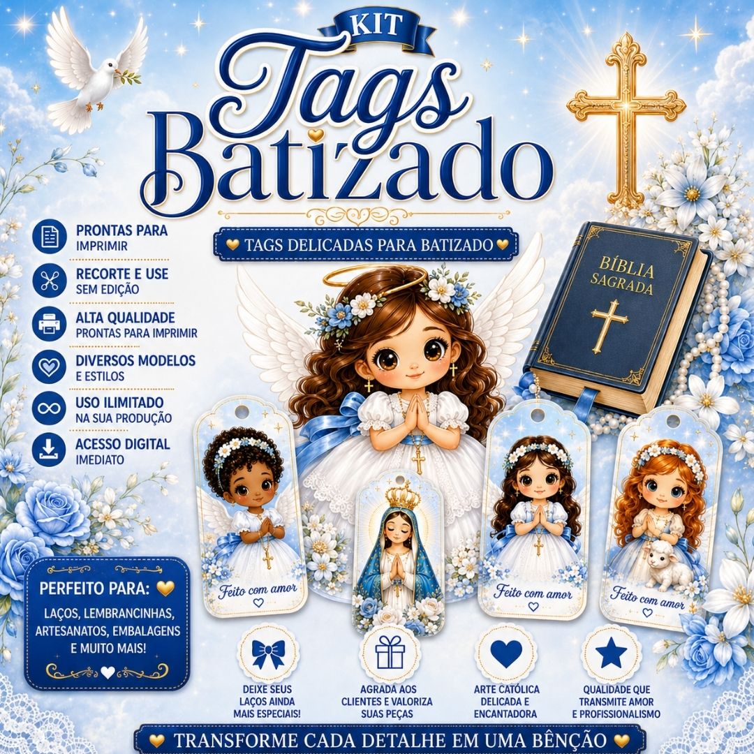 Kit Tags Batizado