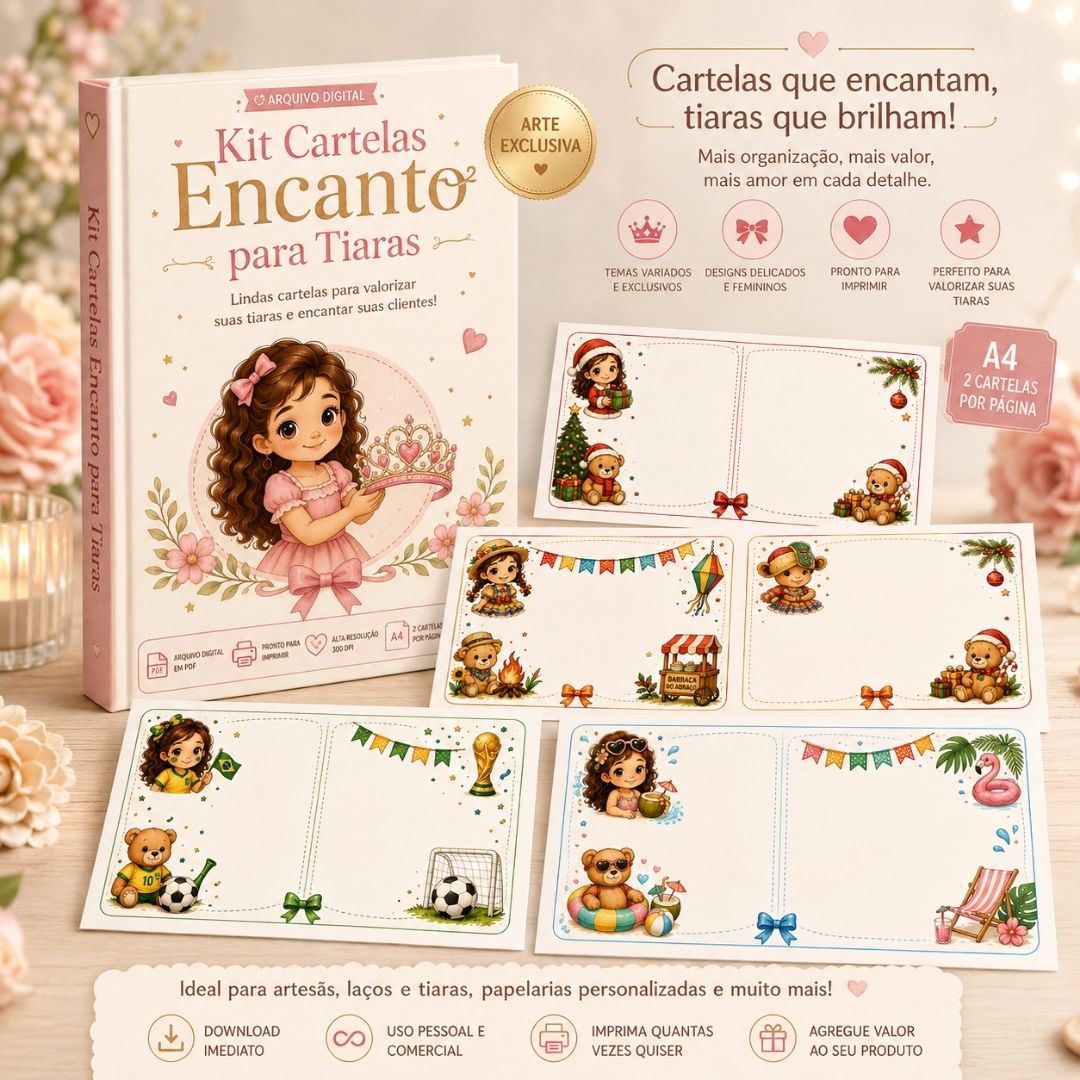 Kit Tag Tiaras Faixinha