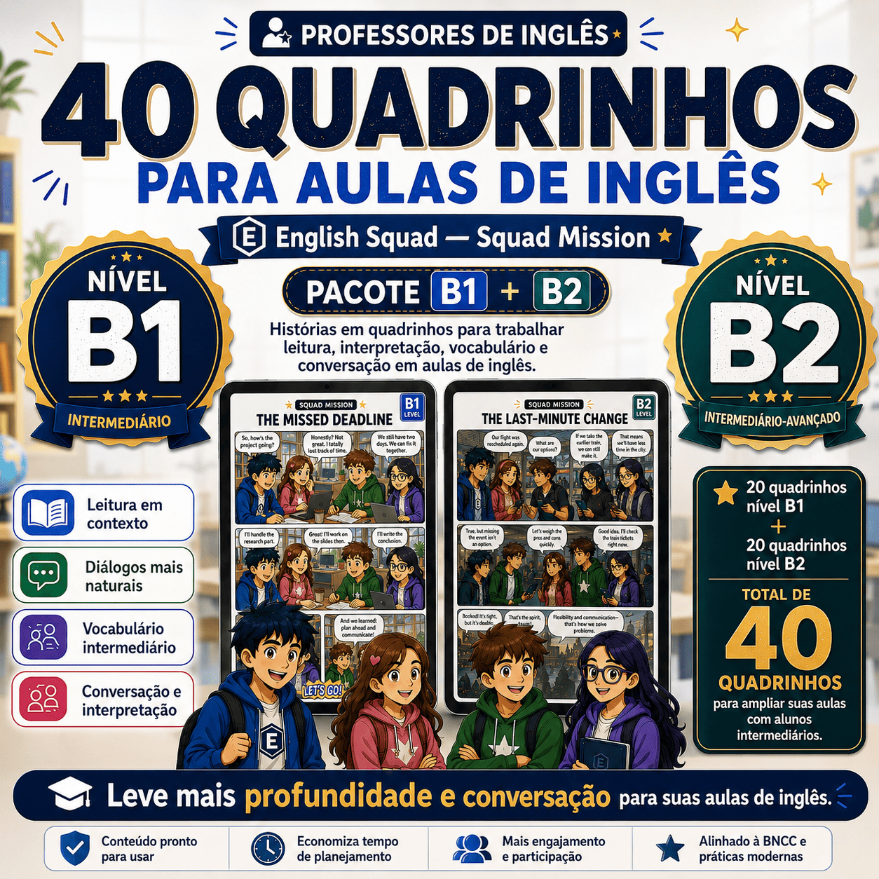 (B1 - B2) 40 QUADRINHOS PARA AULAS