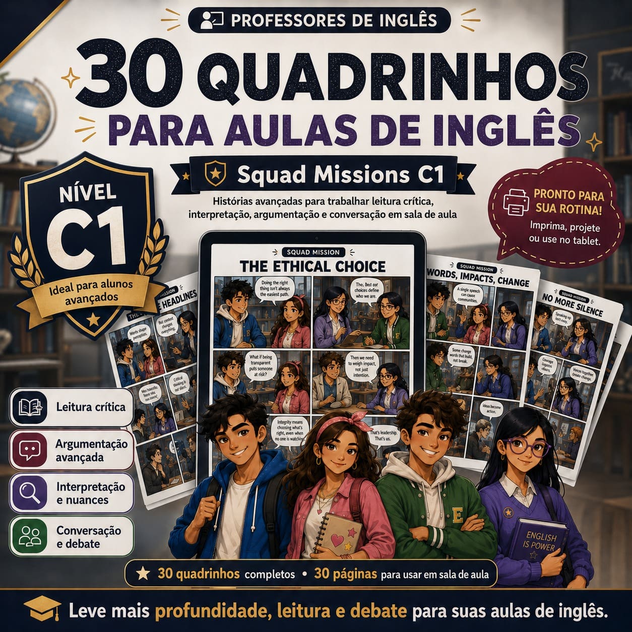 (C1) 30 QUADRINHOS PARA AULAS