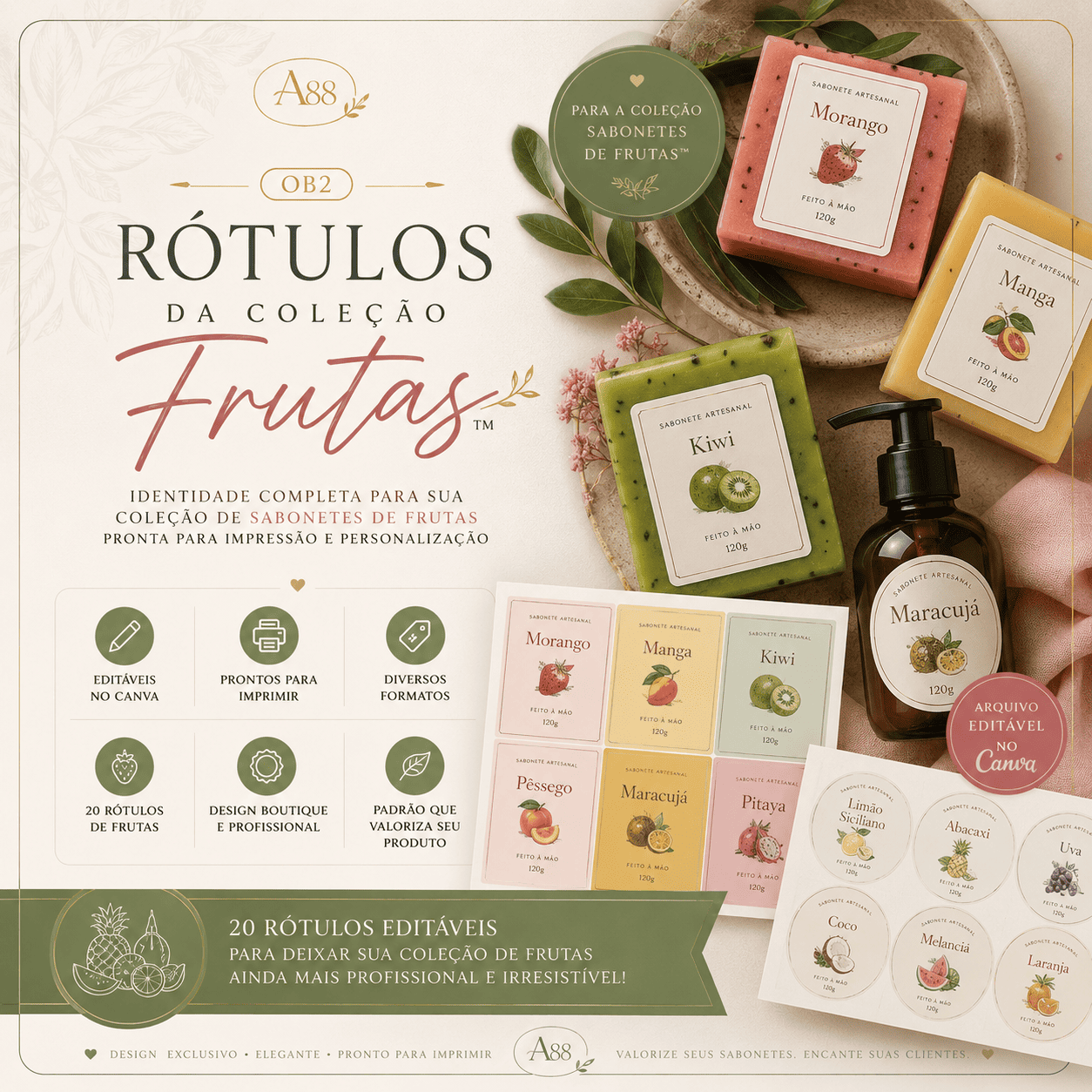 🍓 Rótulos da Coleção Frutas™