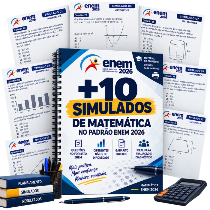 Banco de Simulados Matemática ENEM 2026