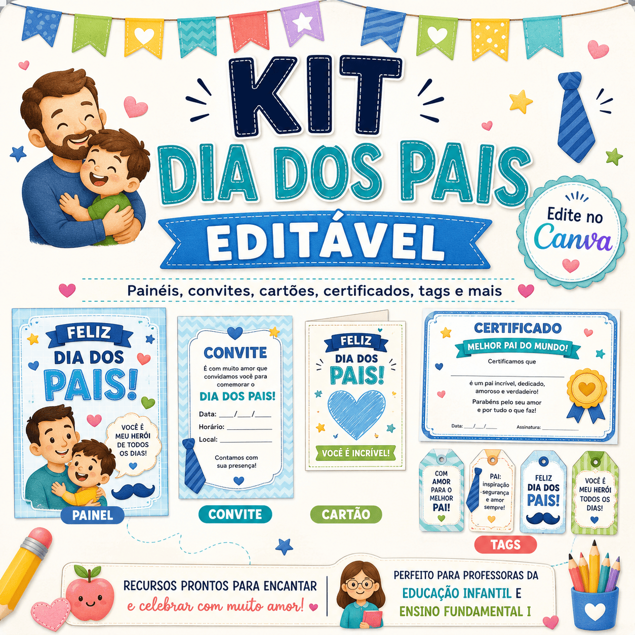Kit dia dos Pais Editavel