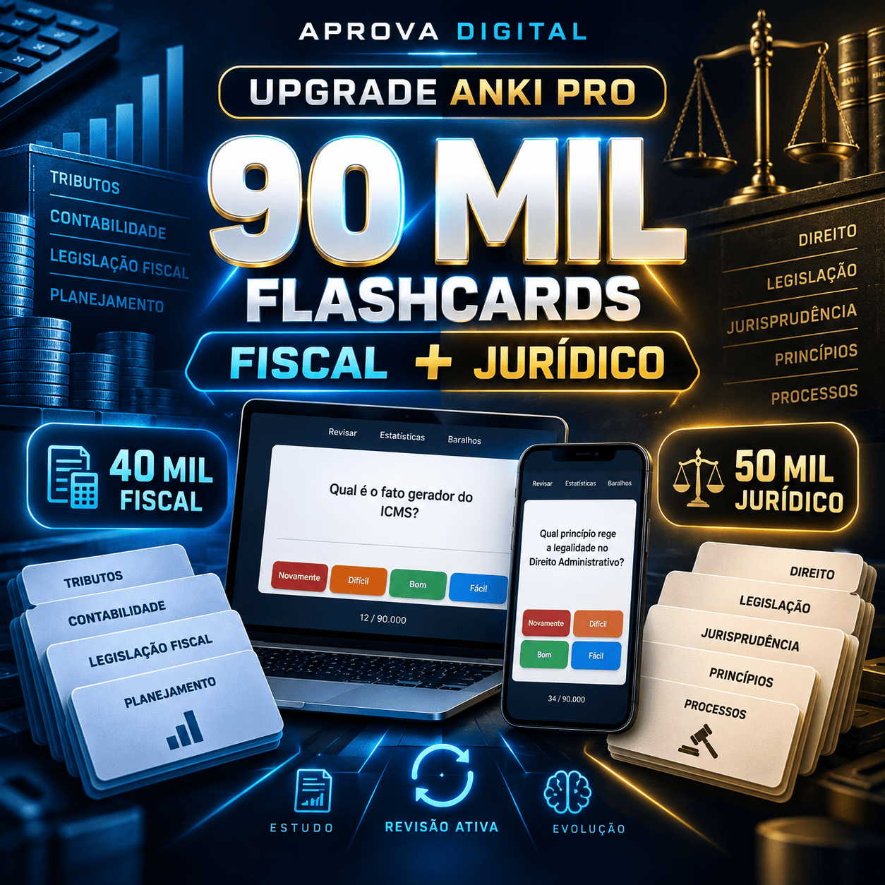 90 Mil Flashcards Fiscal + Jurídico