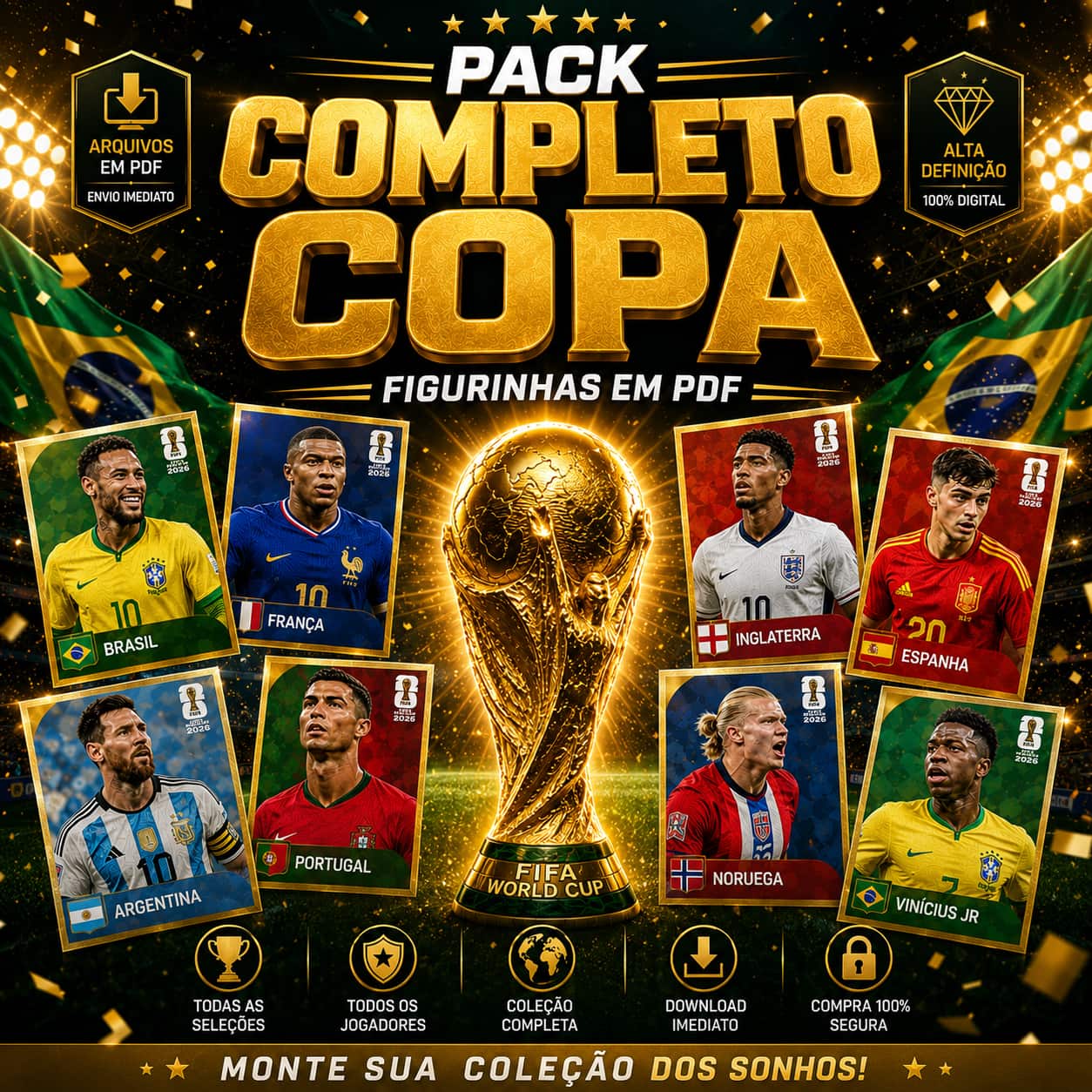 Pack Completo Copa por apenas R$22,99