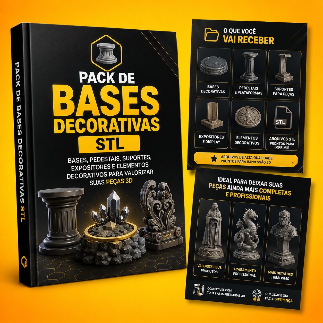 Pack de Bases Decorativas STL