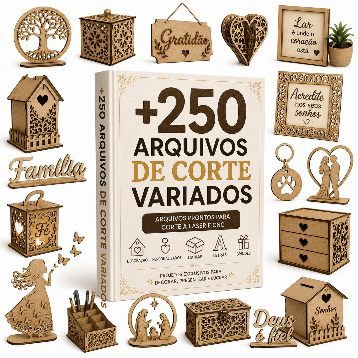 +250 Arquivos de Corte Variados!