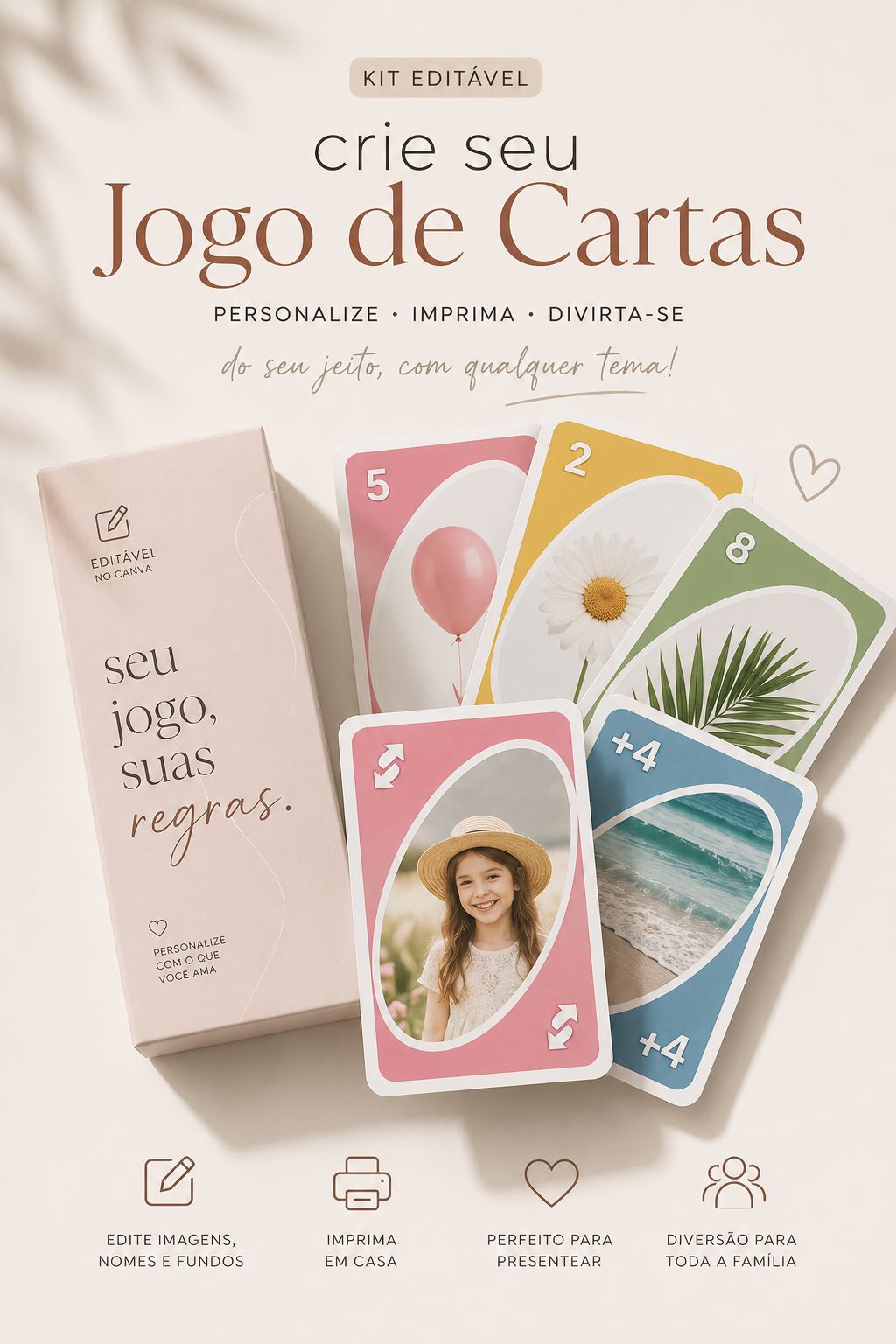 Seu Próprio Jogo de Cartas Editável