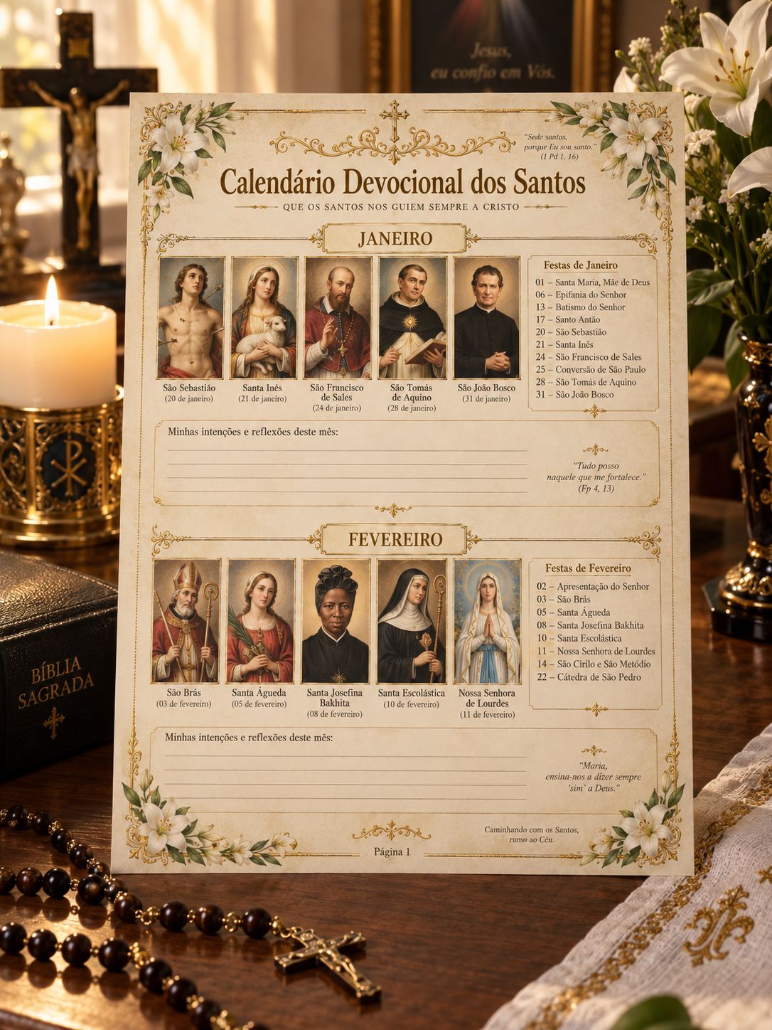Calendário Católico Datas e Festa do Ano