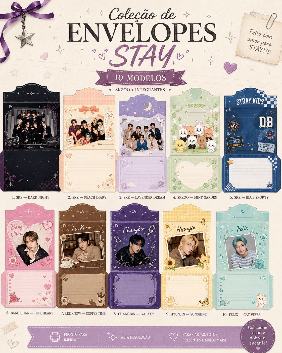 Kit de Envelopes STAY para Imprimir