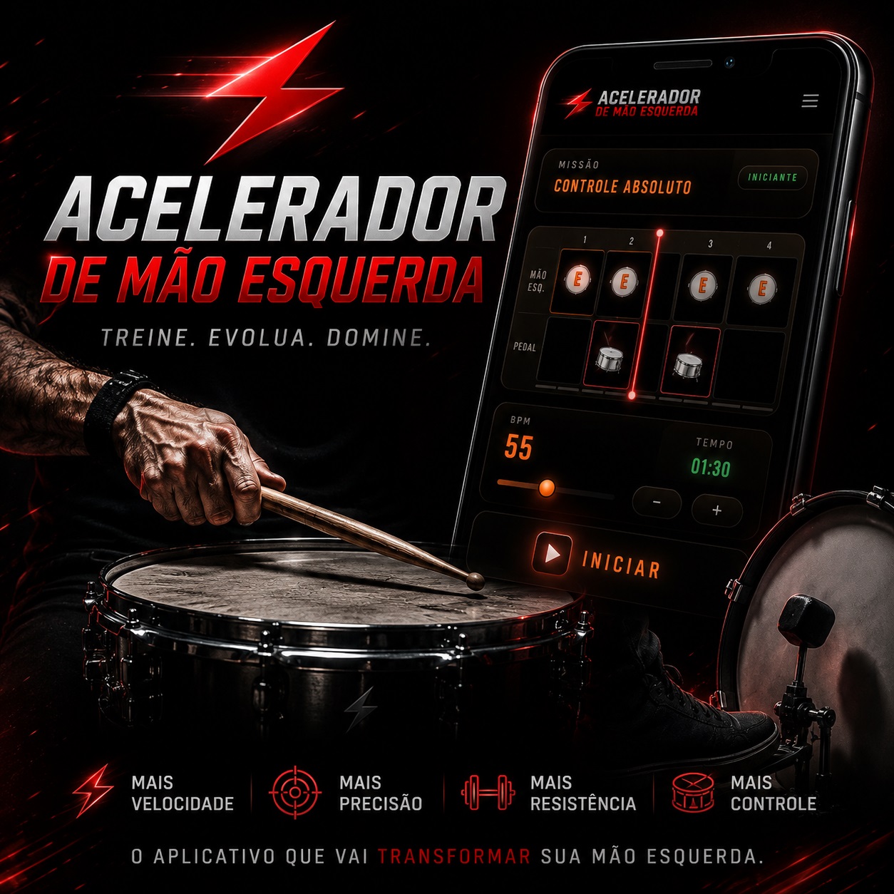 APP ACELERADOR DE MÃO ESQUERDA