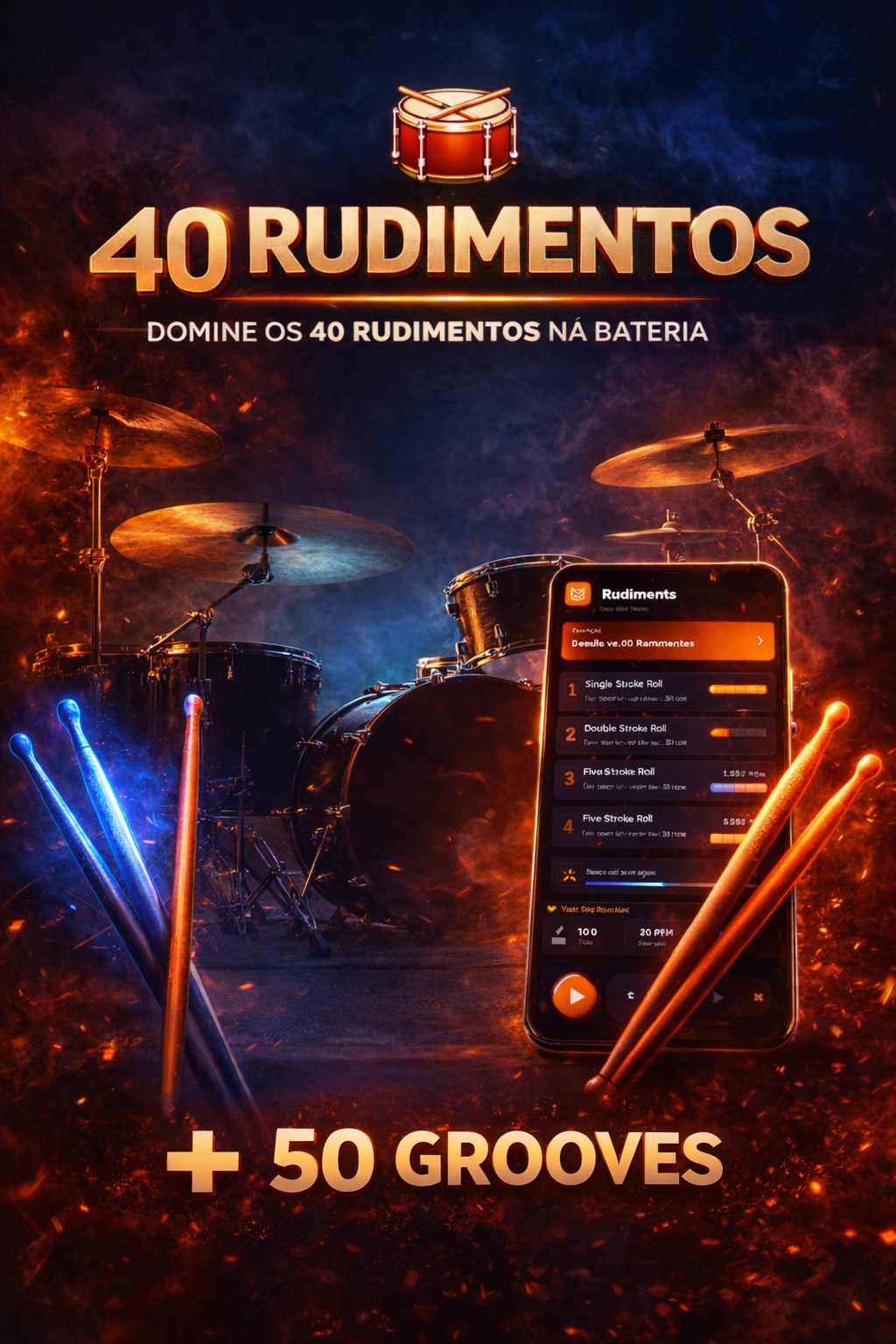 APP DOS 40 RUDIMENTOS + 50 GROOVES