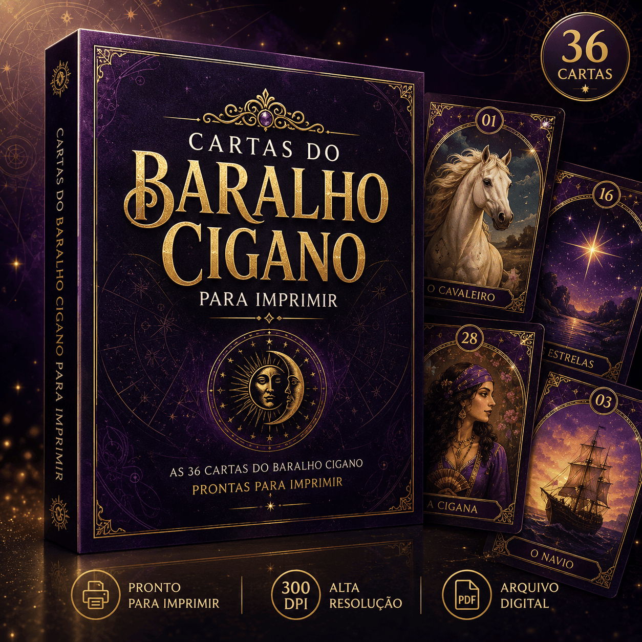 Cartas do Baralho Cigano para Imprimir
