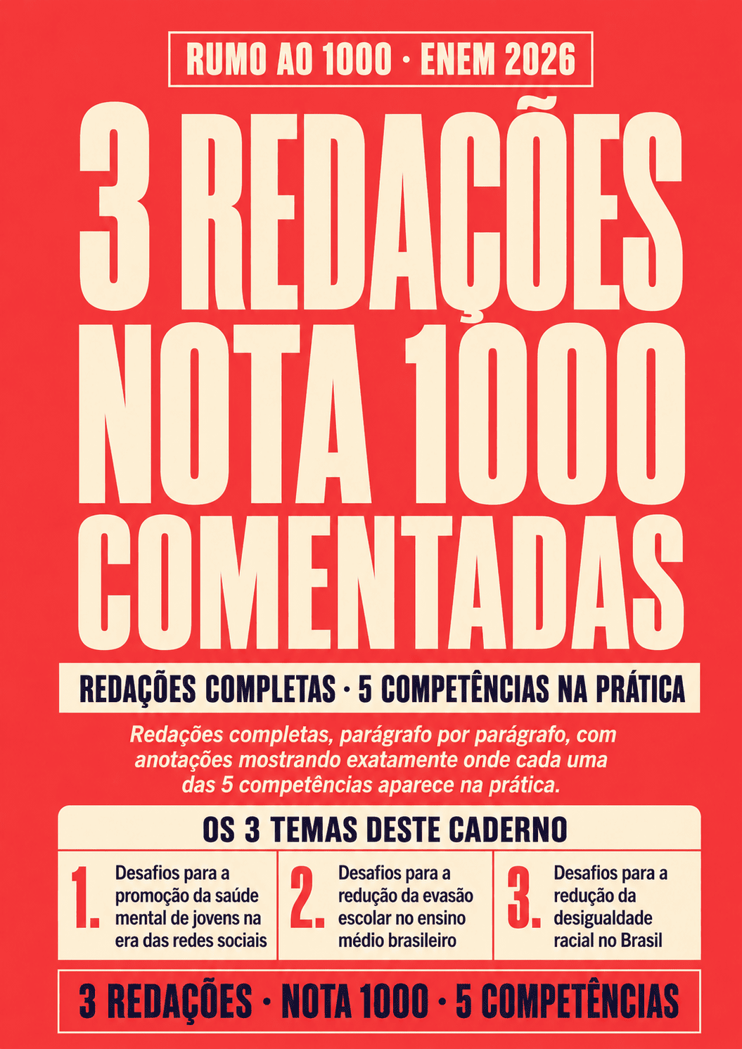3 Redações Nota 1000 - Comentadas