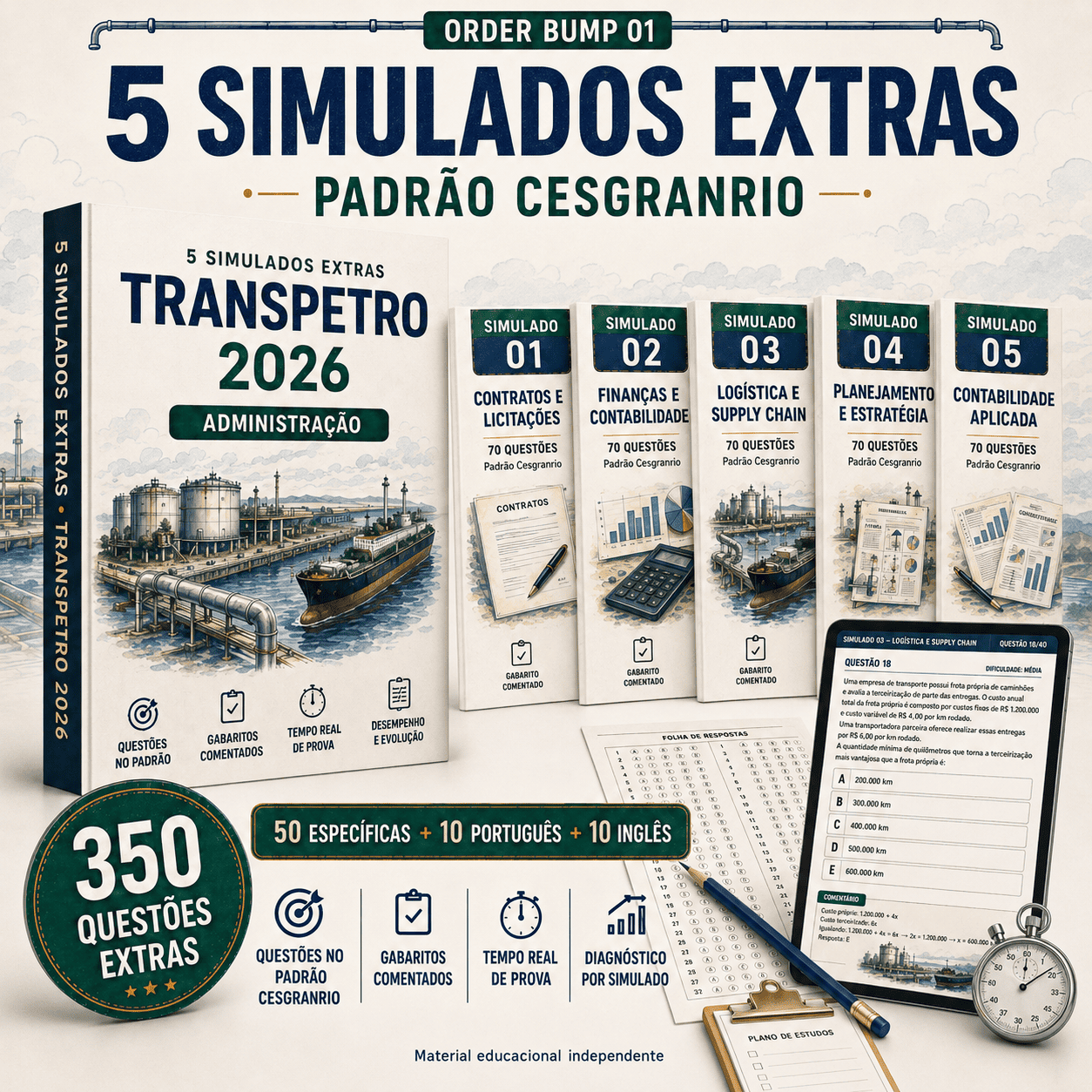 +5 Simulados Extras Cesgranrio