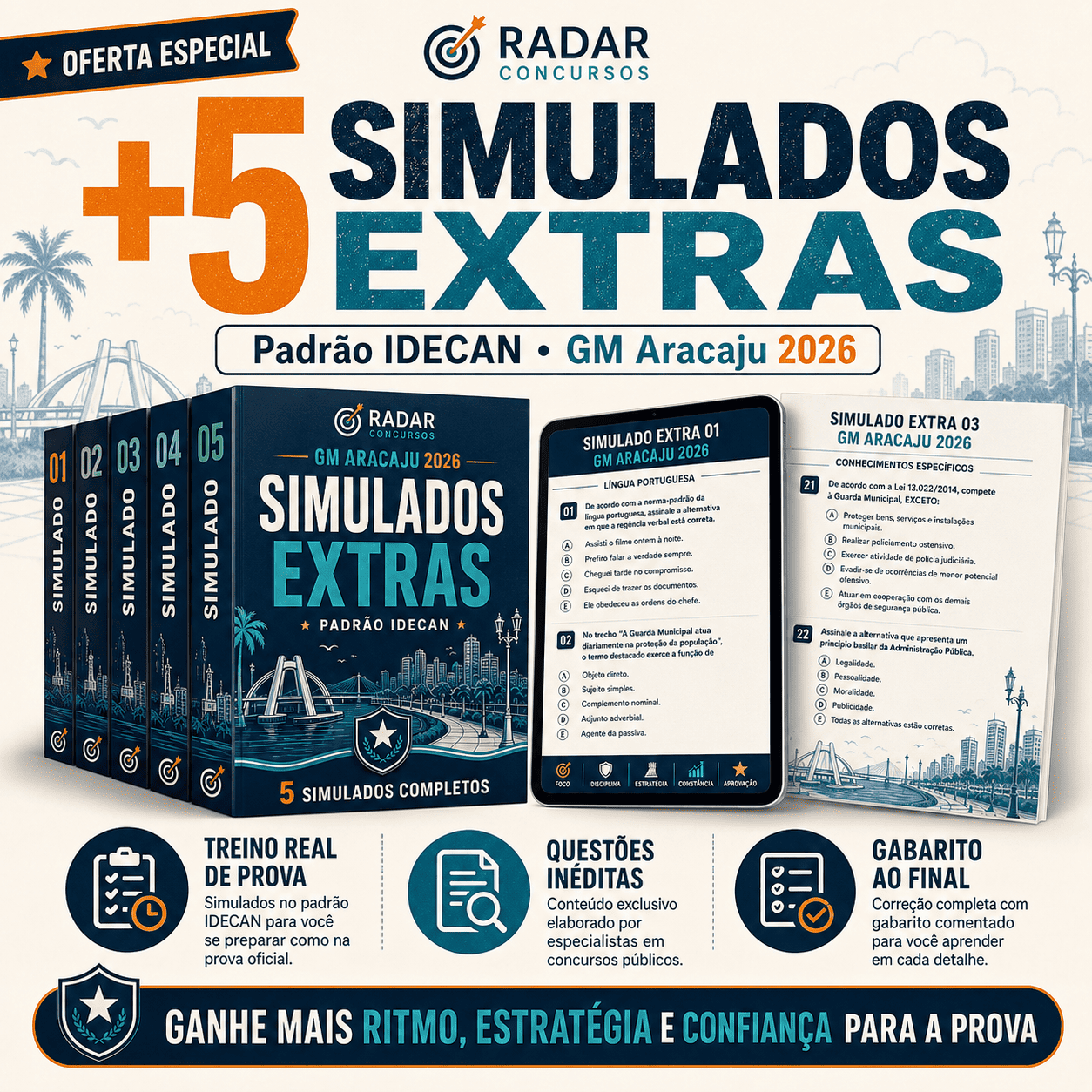 +5 Simulados Extras — Padrão IDECAN
