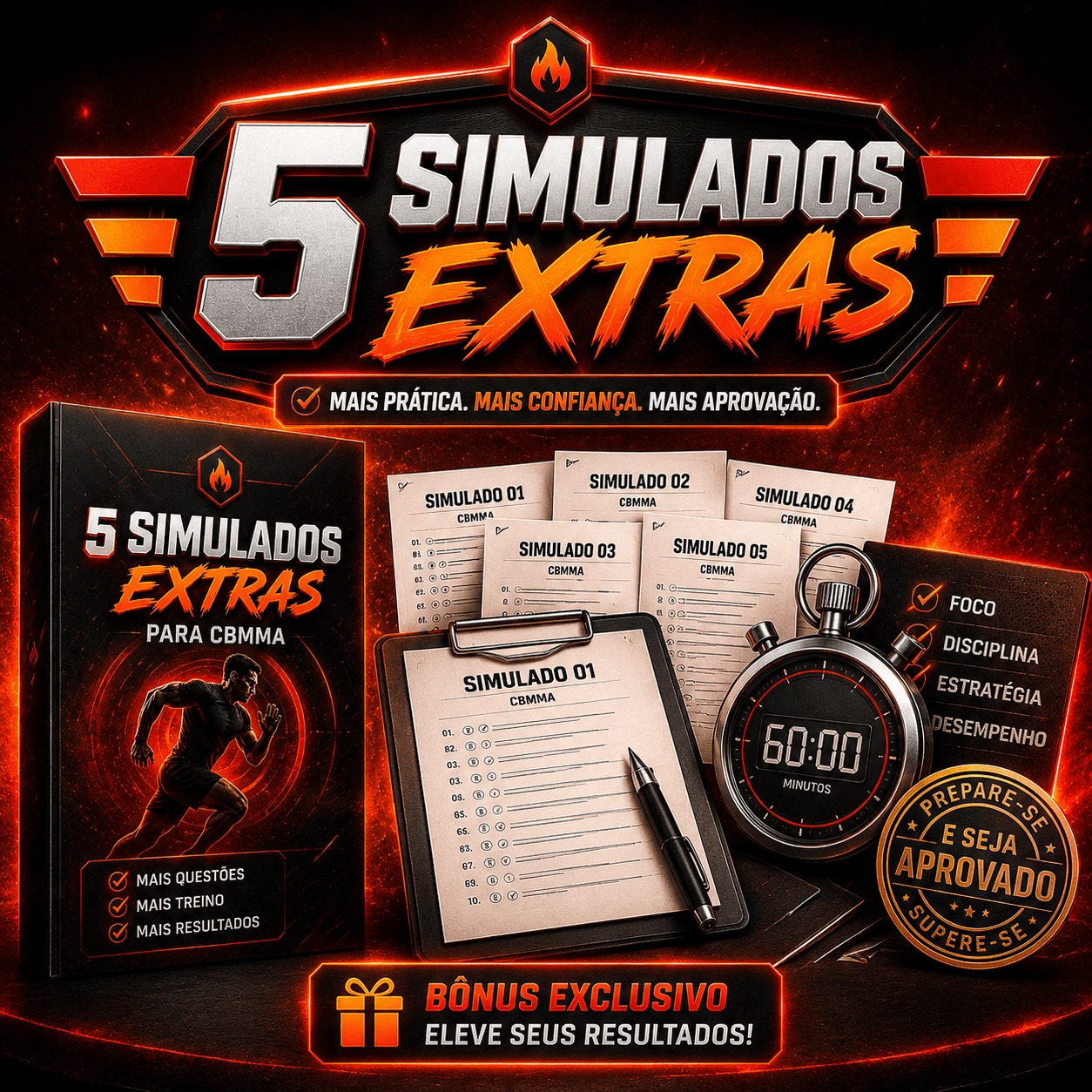 +5 Simulados Extras CBMMA 2026
