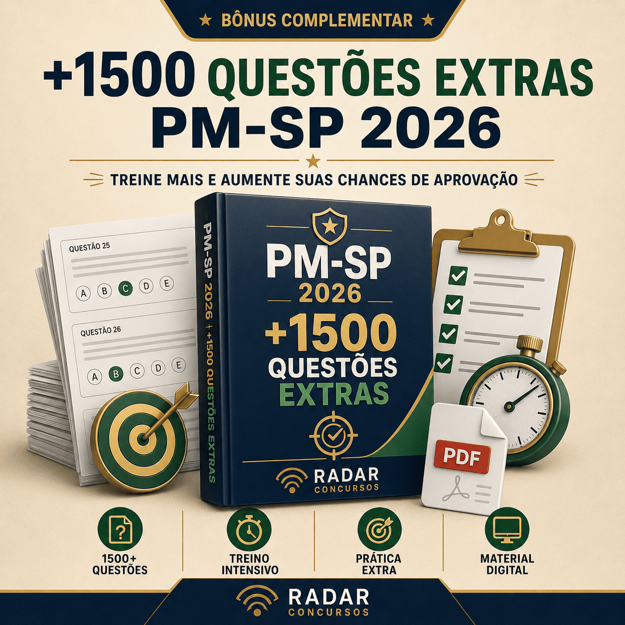 +1500 Questões Extras PM-SP 2026