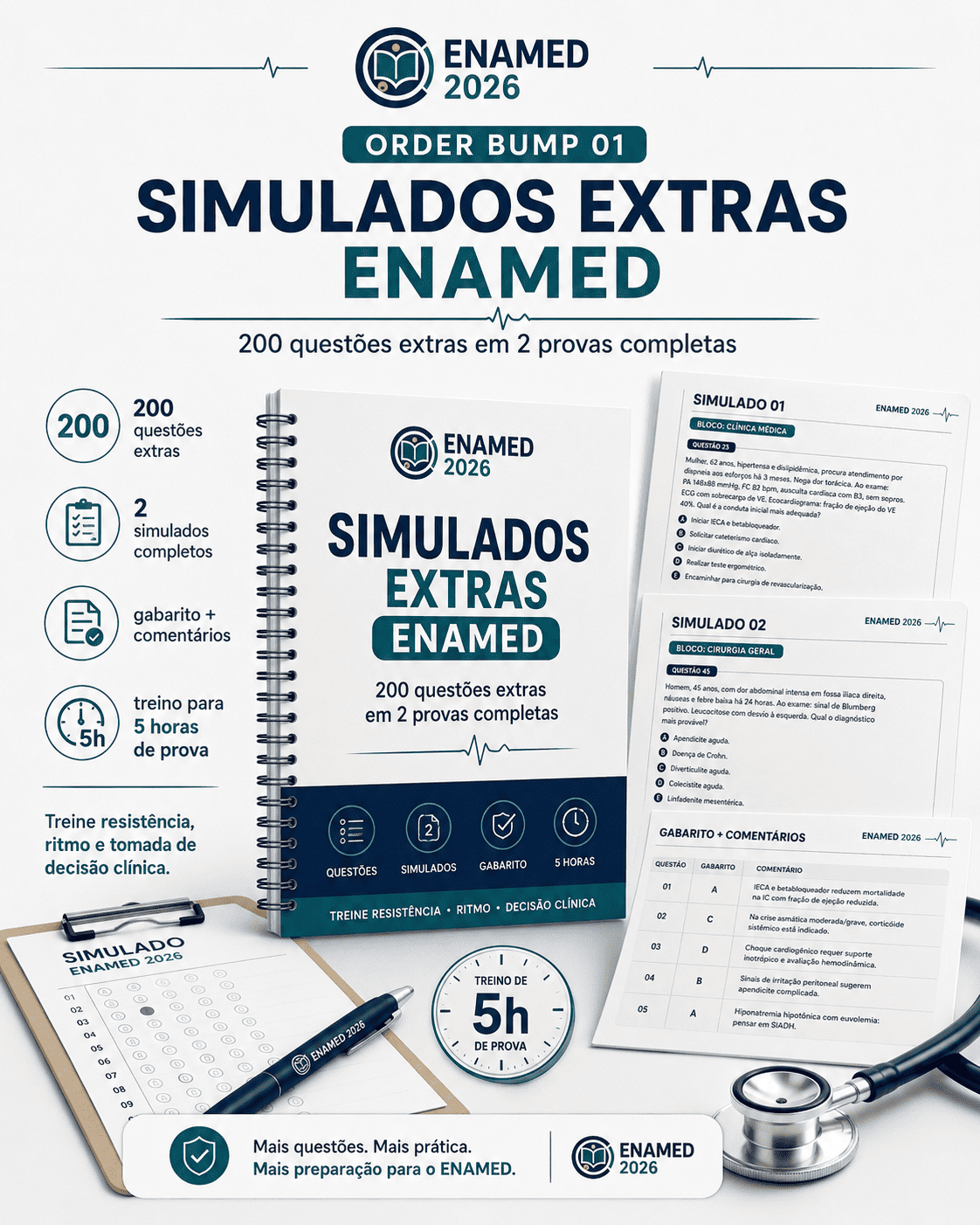 +5 Simulados Extras ENAMED