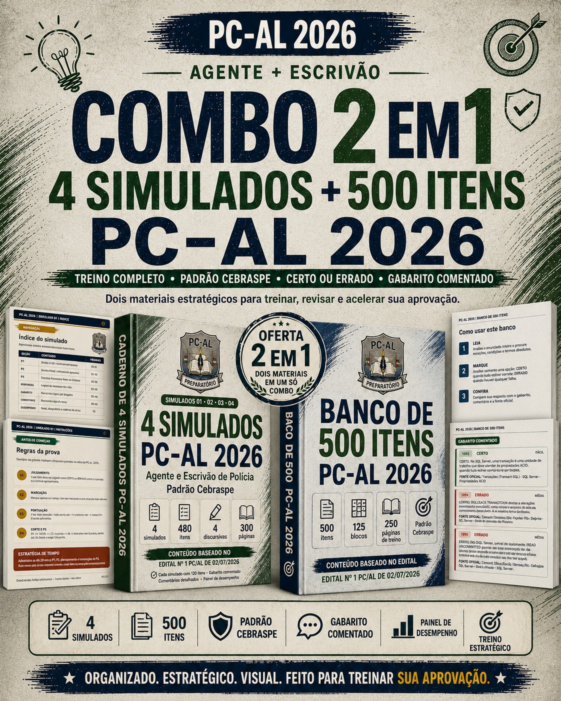 Combo 2 em 1 PC-AL 2026