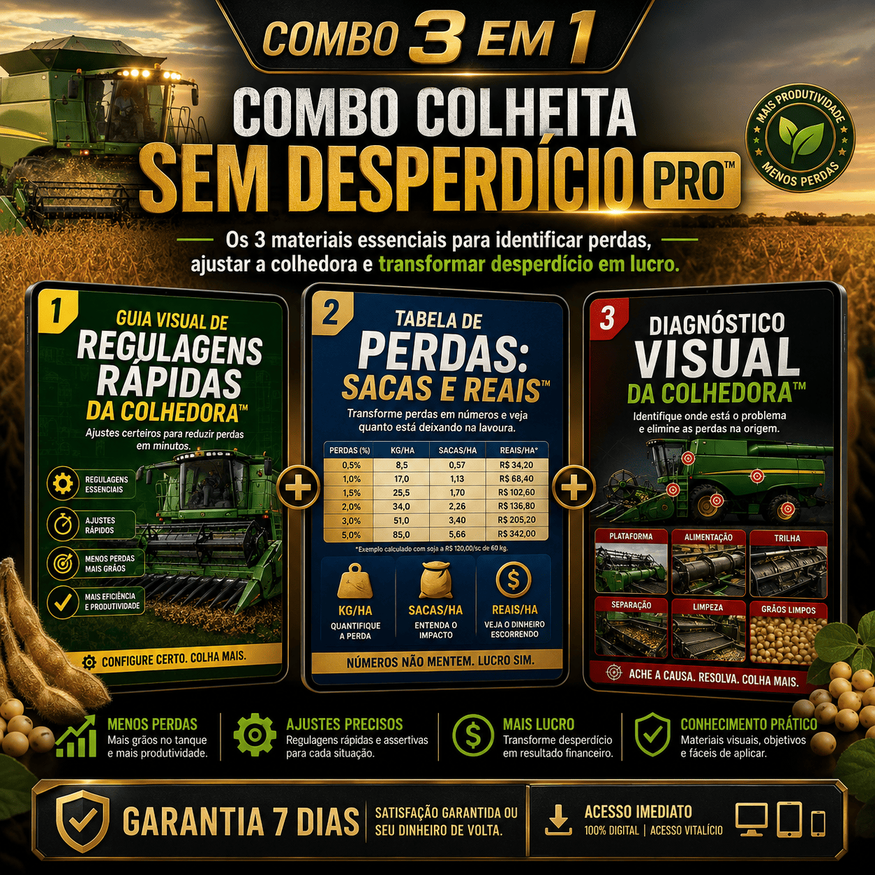 Combo Colheita Sem Desperdício PRO™
