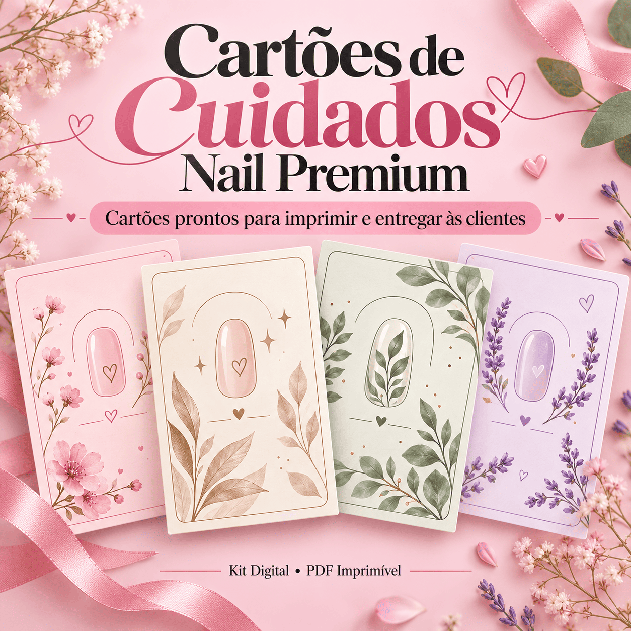Cartões de Cuidados Nail Premium