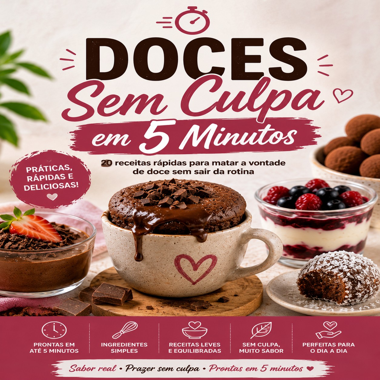 Doces sem culpa em 5 minutos