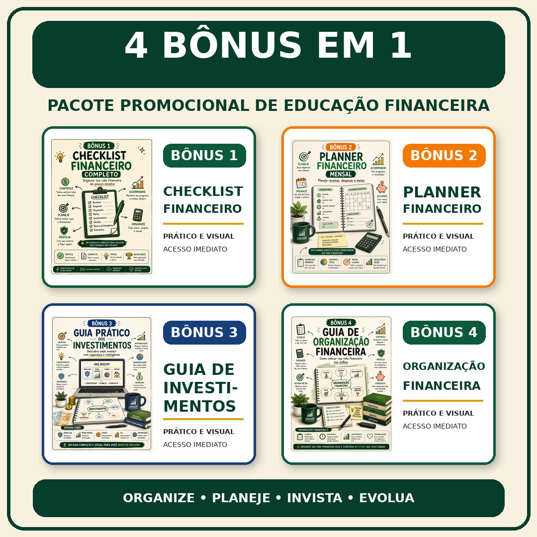 🔥 Kit Financeiro Completo 4 em 1