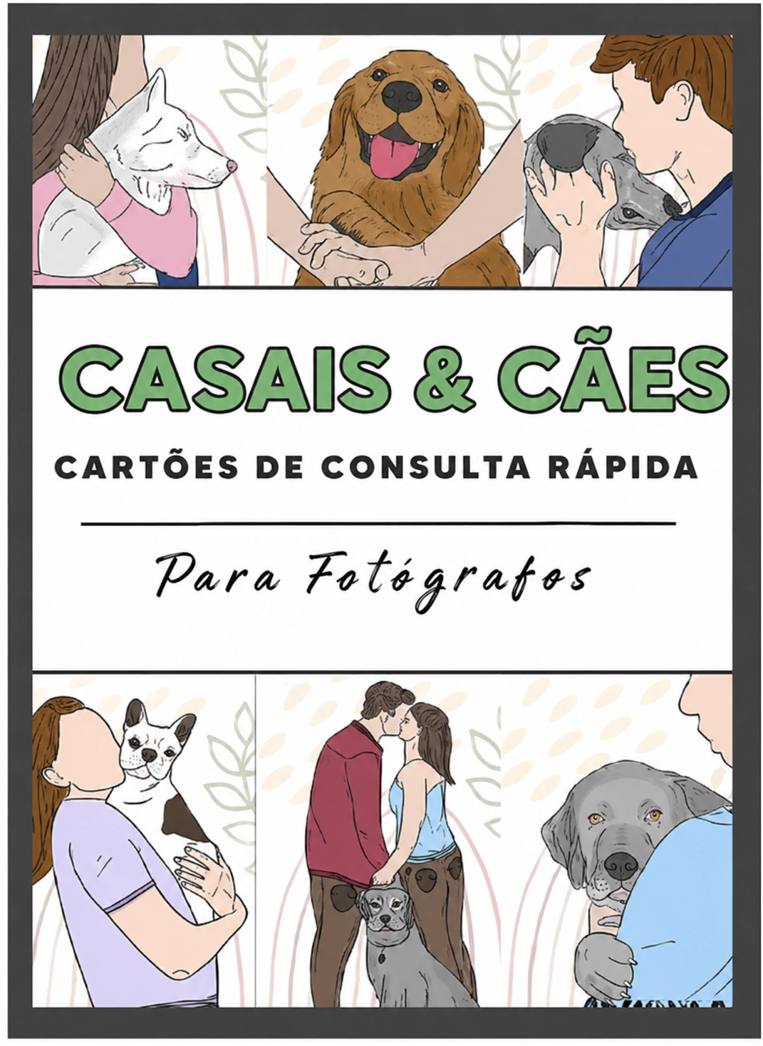 Cartões de Poses de Casais e Cães 