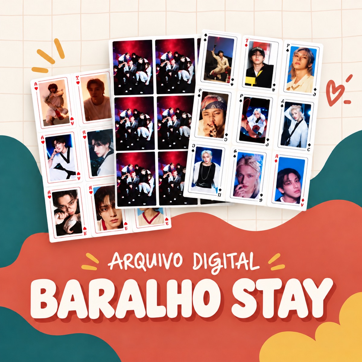 Baralho Stray Kids para Imprimir