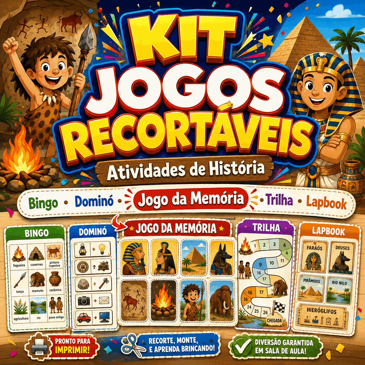 	 kit JOGOS RECORTÁVEIS