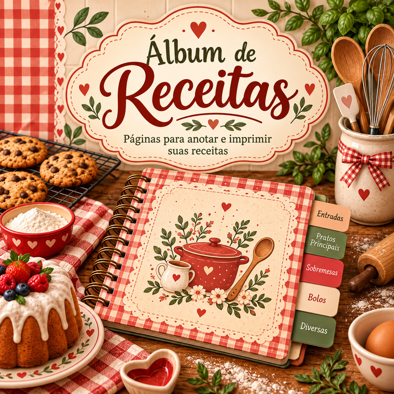 Caderno de Receitas para Imprimir