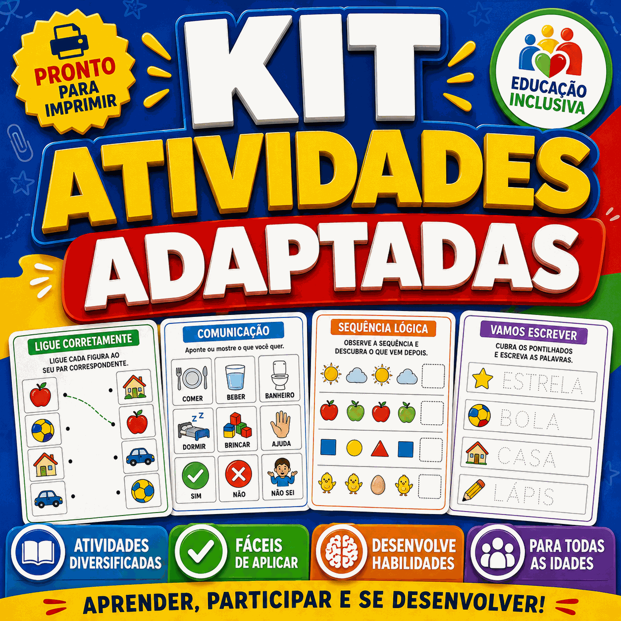 Kit ATIVIDADES ADAPTADAS