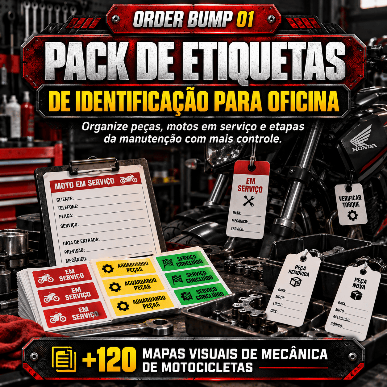 Etiquetas de Identificação para Oficina
