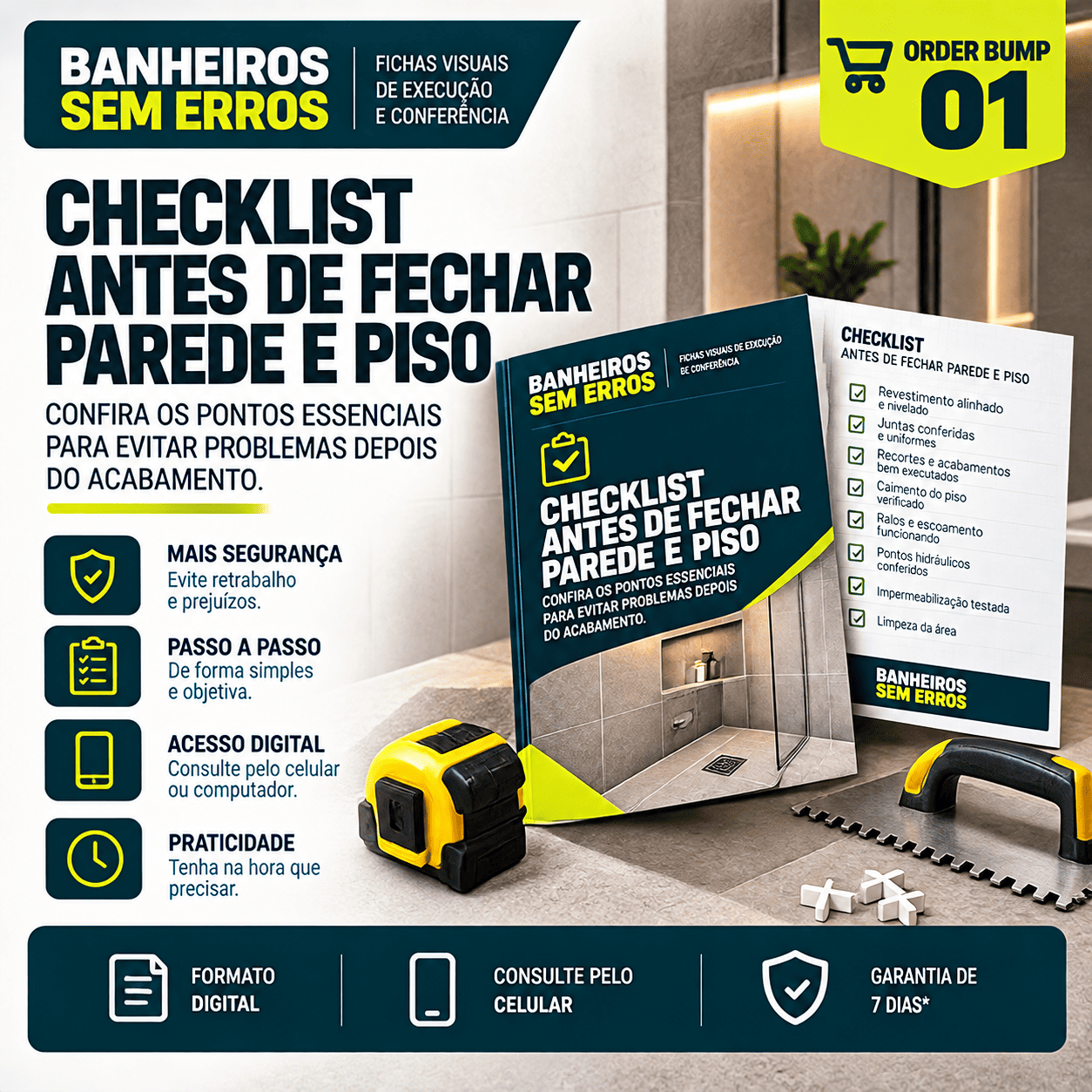 Checklist Antes de Fechar Parede e Piso