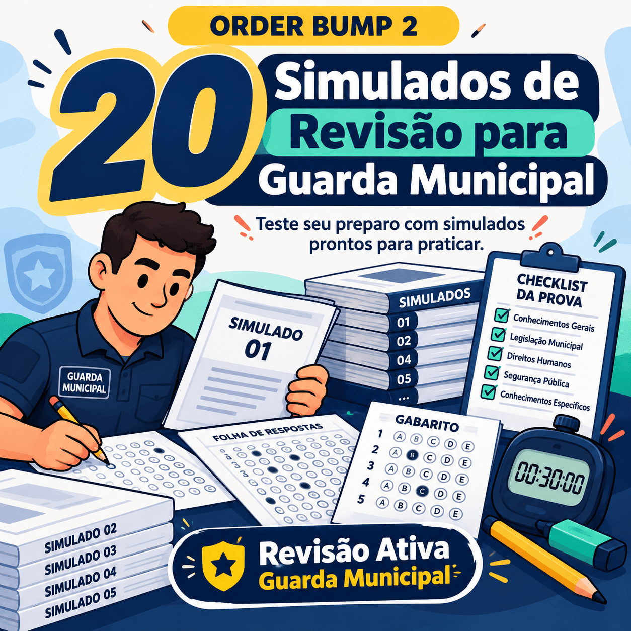 20 Simulados para Guarda Municipal