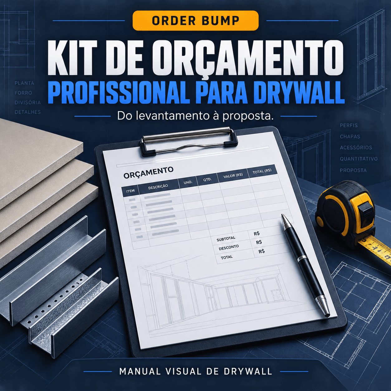 Kit de Orçamento Profissional para Drywa