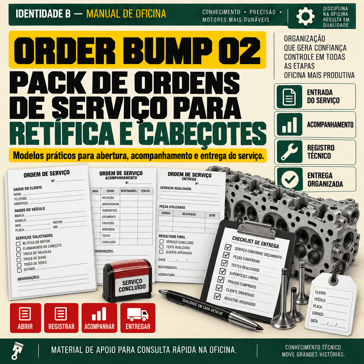 Pack de Ordens de Serviço para Cabeçotes