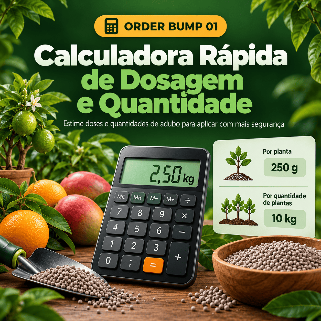 Calculadora de Dosagem de Adubo