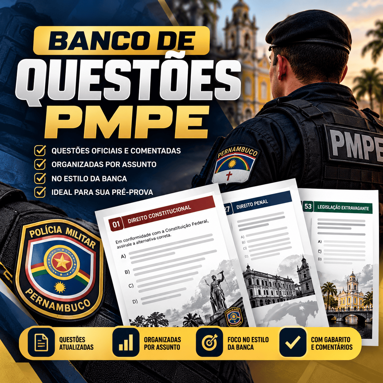 Banco de Questões Pré-Prova PMPE