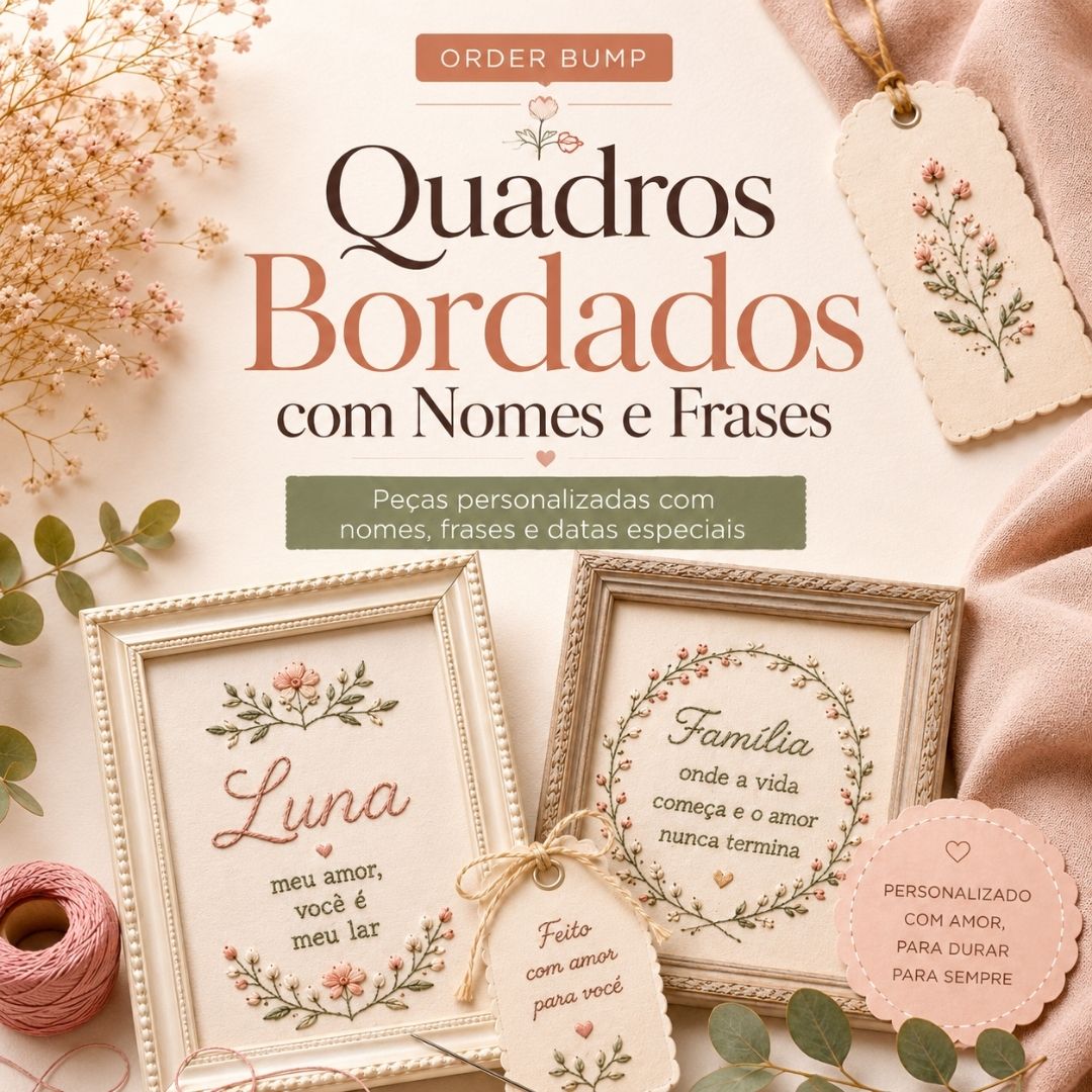 Renda Extra Criando Quadros Bordados