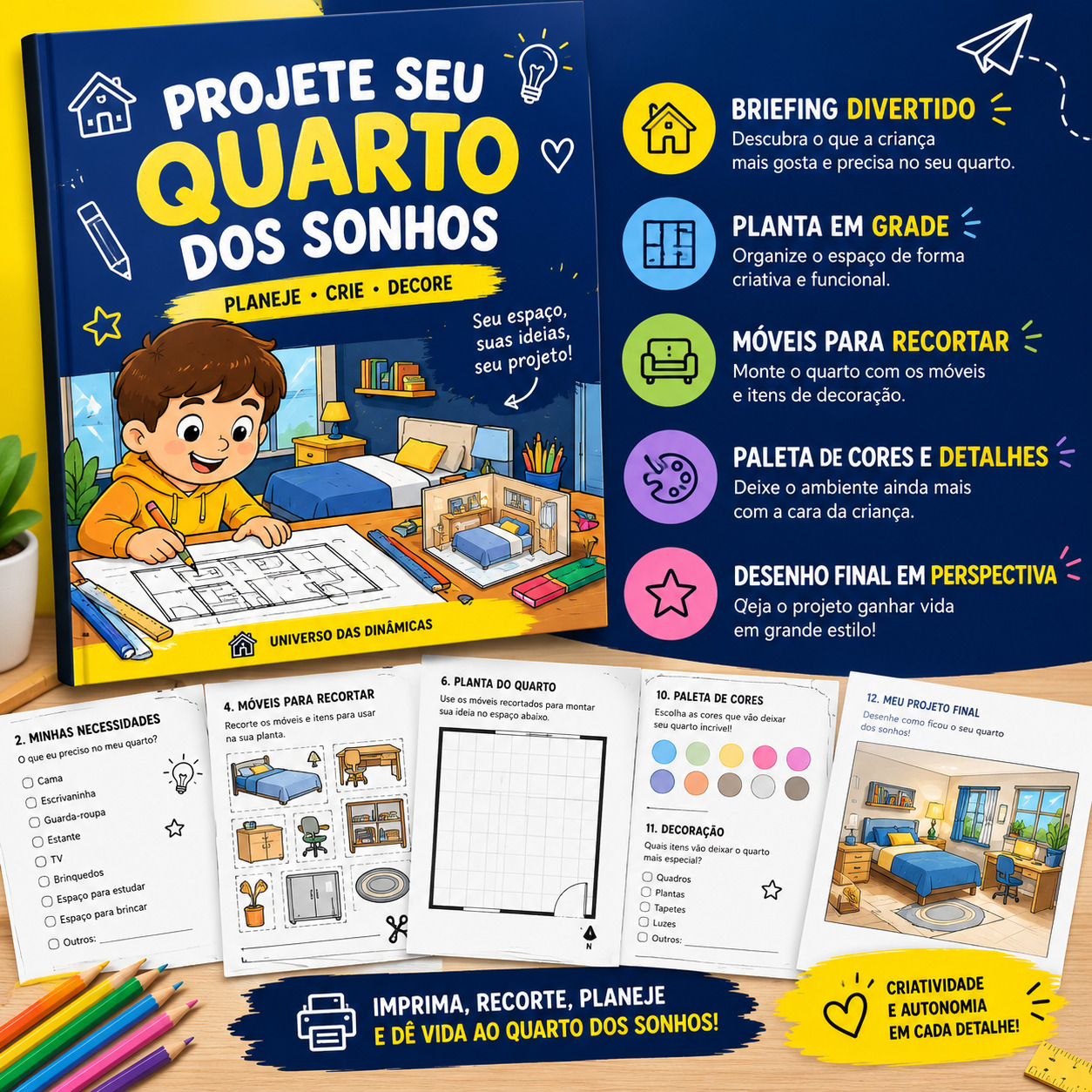 🛏️ Projete Seu Quarto dos Sonhos