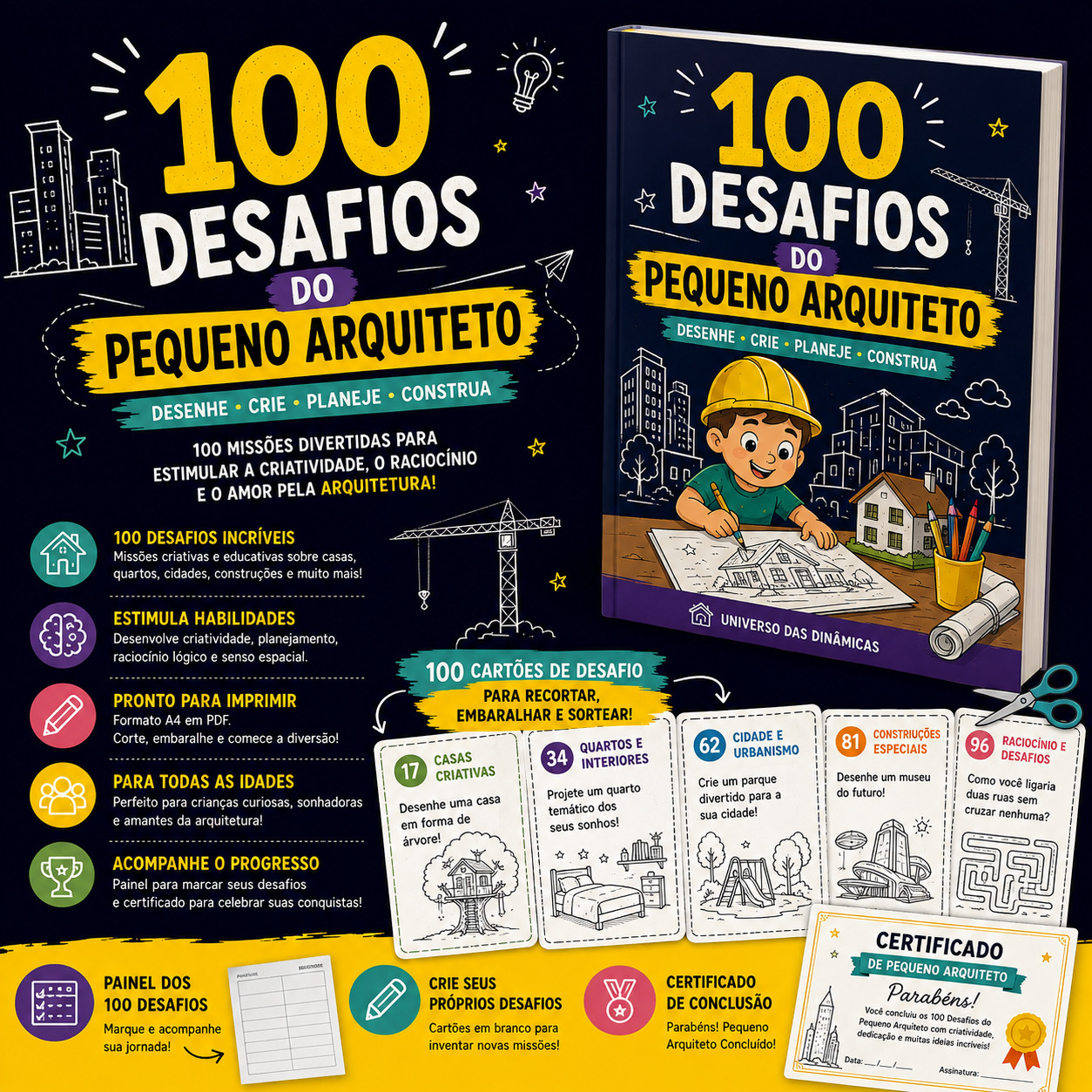 🏗️ 100 Desafios do Pequeno Arquiteto
