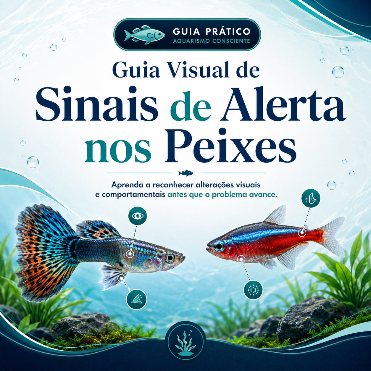Guia Visual Sinais de Alerta nos Peixes