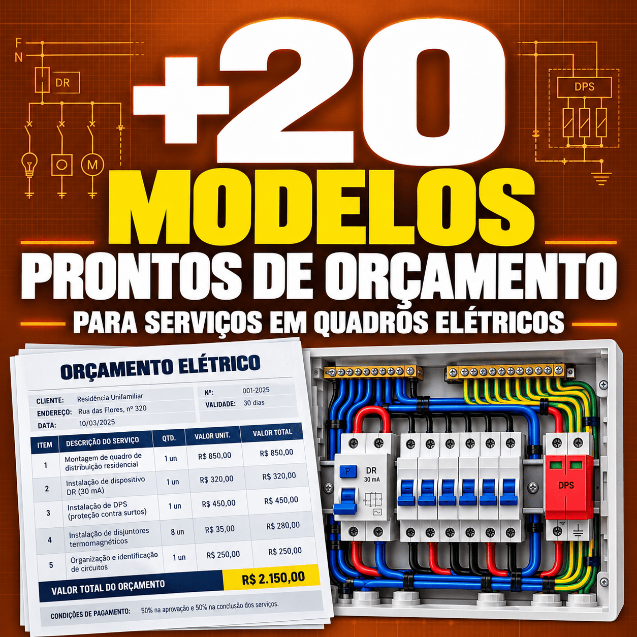 20 Modelos de Orçamento Elétrico