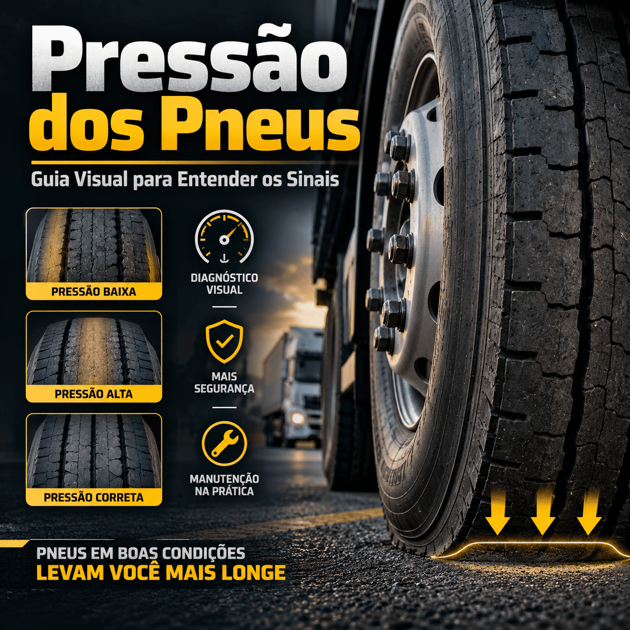 Pressão dos Pneus: Guia Visual para Ente