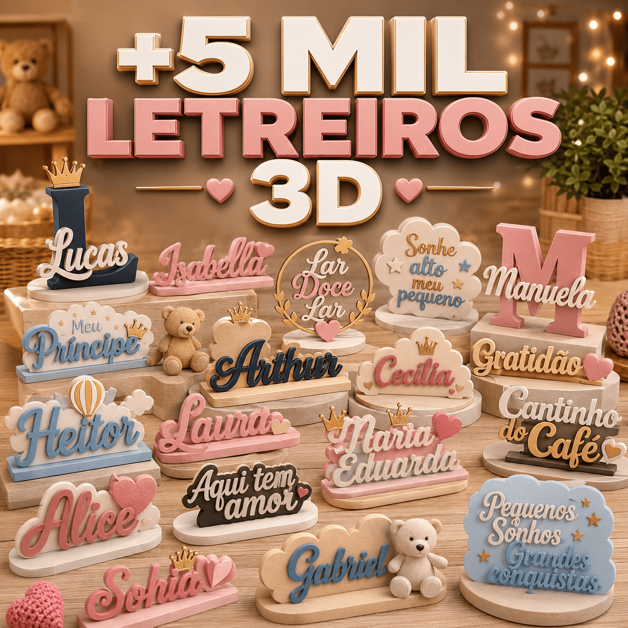 +5.000 Letreiros ЗD