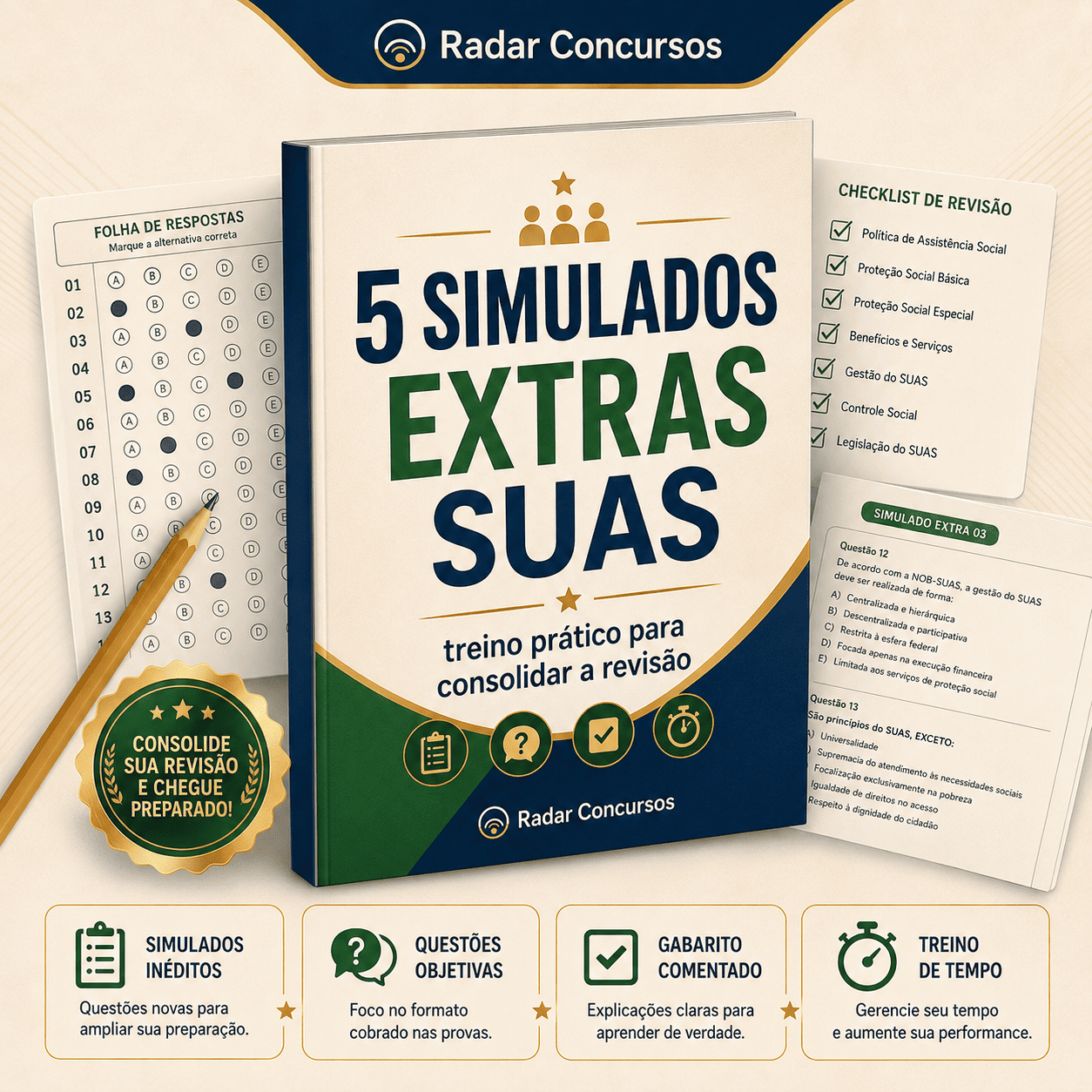 +5 Simulados Extras SUAS