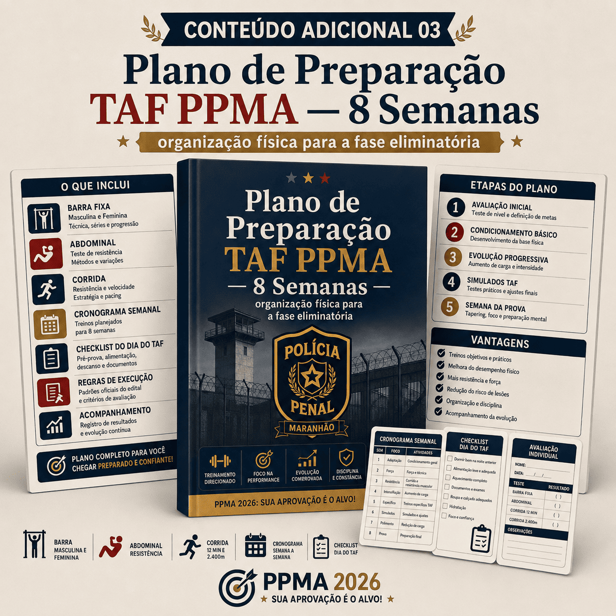 Plano de Preparação TAF PPMA — 8 Semanas